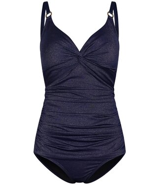 Pastunette Beach soft cup, power net tankini set 'gold shimmer twist'