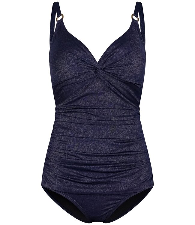soft cup tankini met power net 'gold shimmer'
