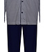 men's full button cotton-modal pyjama set 'geometric blue'