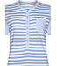 ladies cotton pyjama set with buttons 'stripey blue'