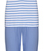 ladies cotton pyjama set with buttons 'stripey blue'