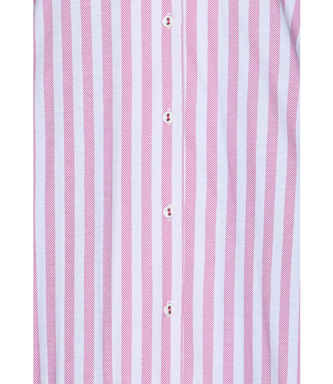 doorknoop katoenen nachthemd met korte mouwen 'roze strepen'