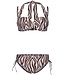 beugel bikini met soft cups en halternek 'safari animal'