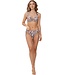 beugel bikini met soft cups en halternek 'safari animal'