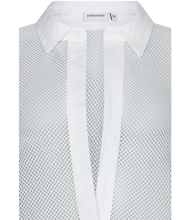 trendy beach shirt 'white  mesh'
