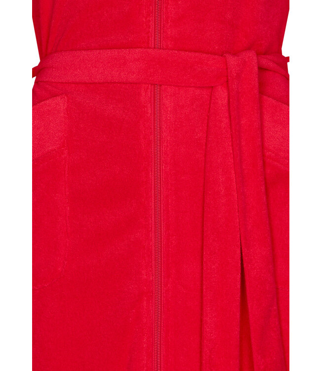 cotton terry bathrobe with zip  'coral comfort'