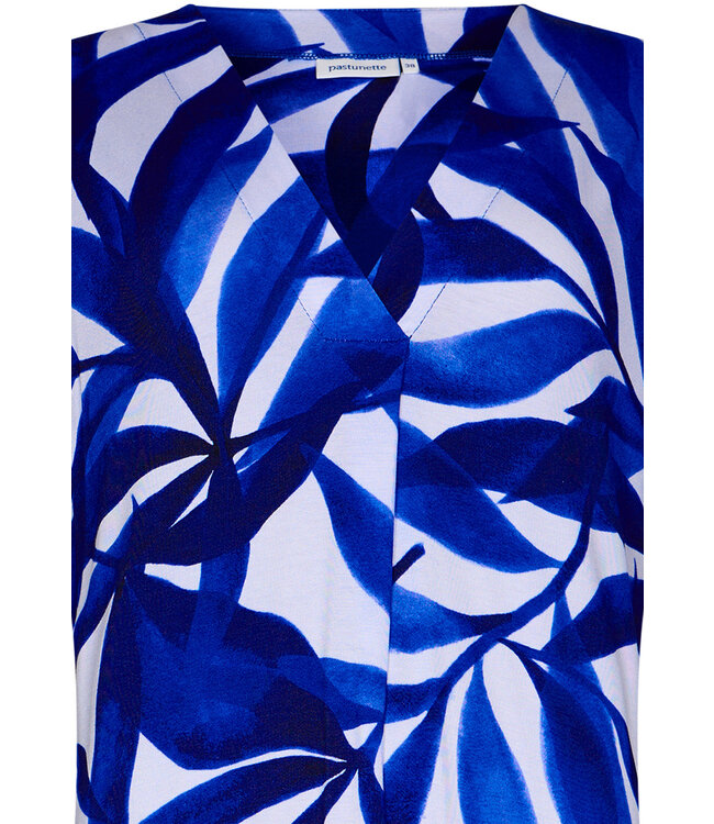 lange strandjurk met korte mouwen 'paradise leaves'