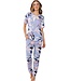 luxe night-homewear pyjama met korte mouwen 'bloementuin'