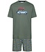 men's green cotton shorty set 'go surf'