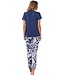 ladies luxury pyjama with buttons 'watercolour art'
