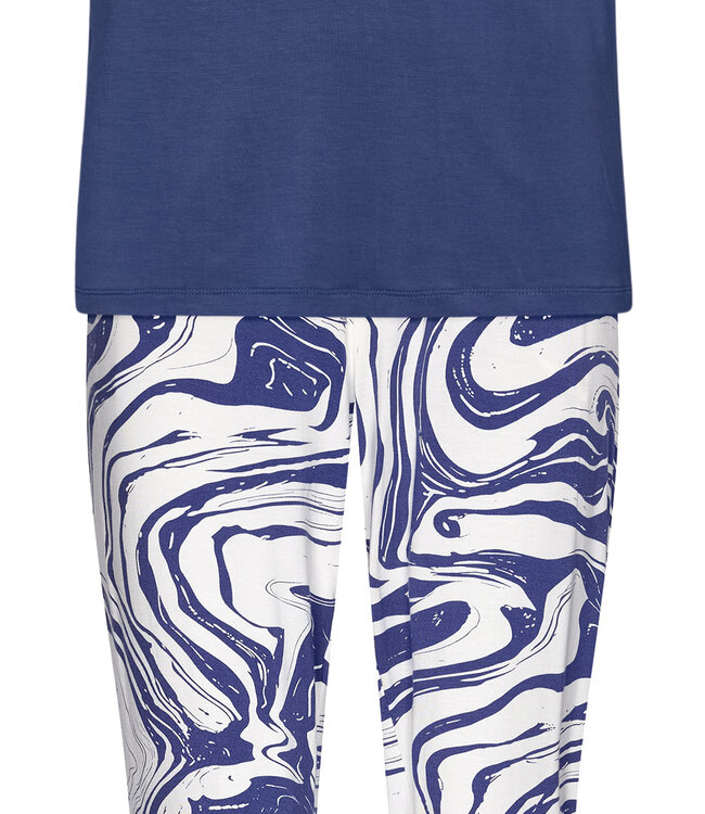 ladies luxury pyjama with buttons 'watercolour art'