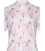 short sleeved full button cotton pyjama 'striped floral fusion'