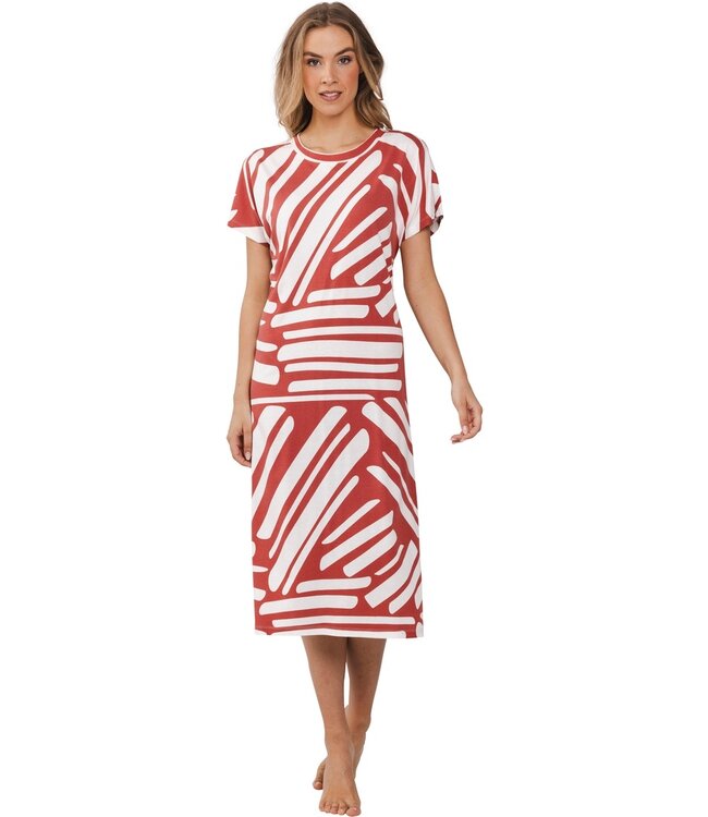 longer length cotton-modal luxury nightdress 'fashion art'