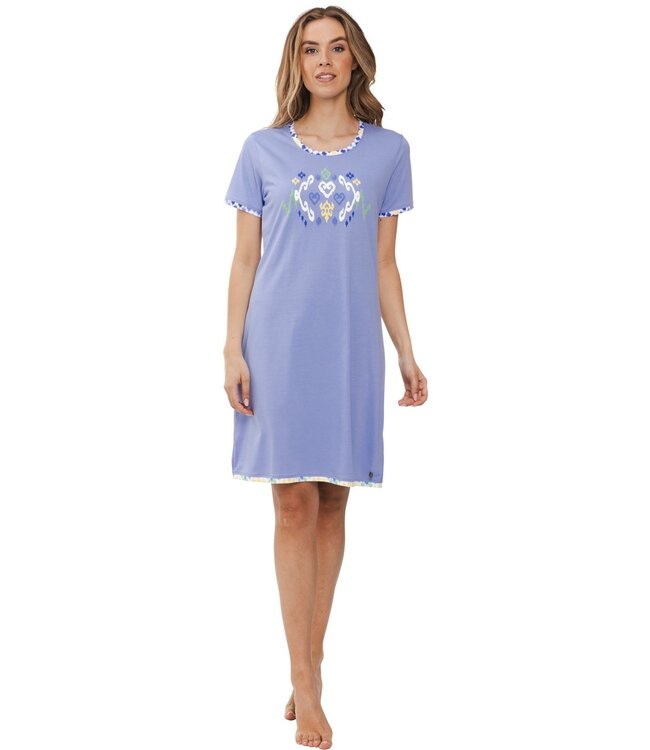 nachthemd 'dreamy night' van biokatoen met korte mouwen
