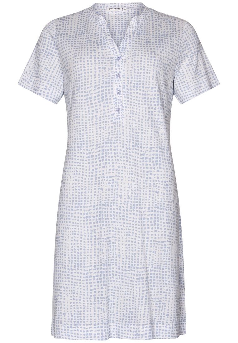 Normann Damesnachthemd met lange mouwen in klassiek vrouwelijk design met knoopsluiting bij de hals, lila, 48-50