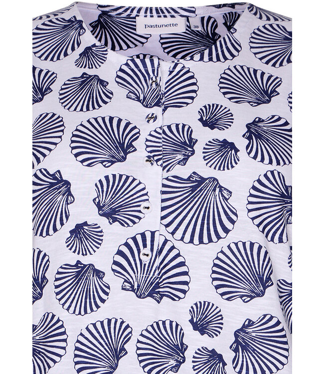 sleeveless organic cotton nightdress with buttons 'seashell dreams'