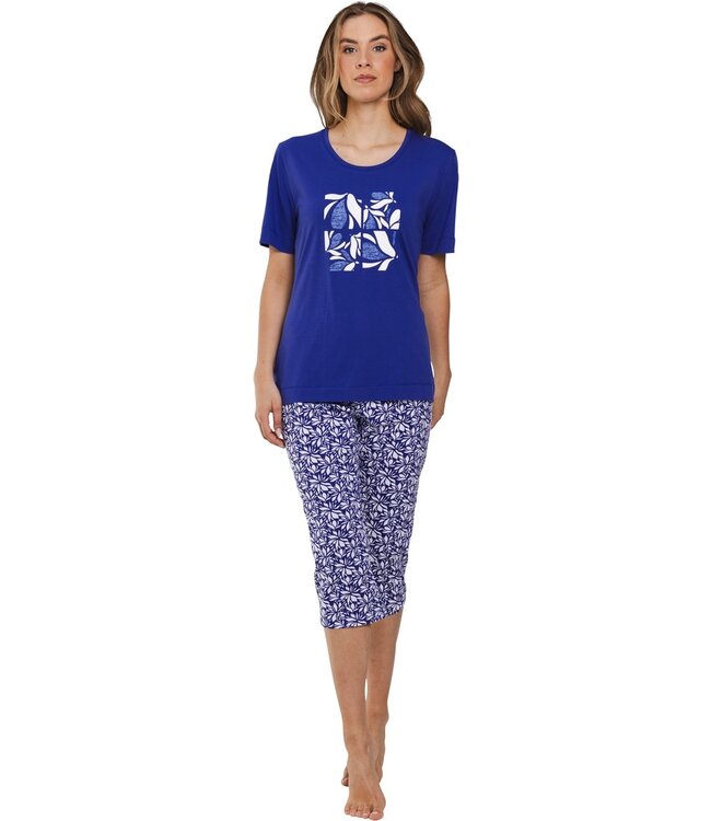 katoenen dames pyjama set 'pretty flowers'