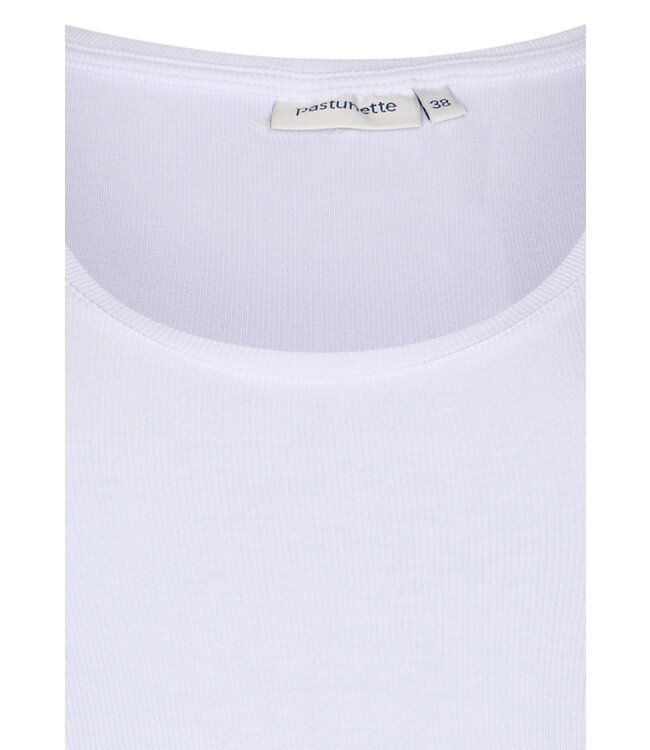 witte mouwloze strandtop