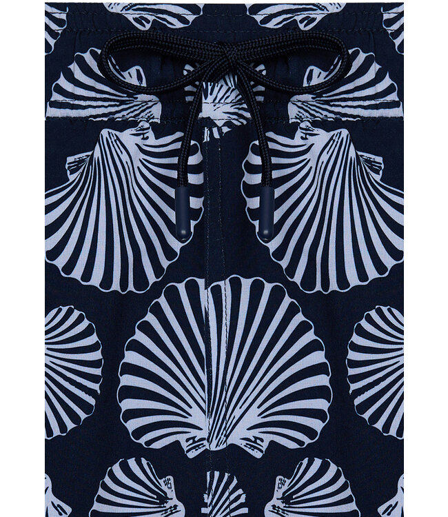 donkerblauwe heren zwemshort 'seashell beach'
