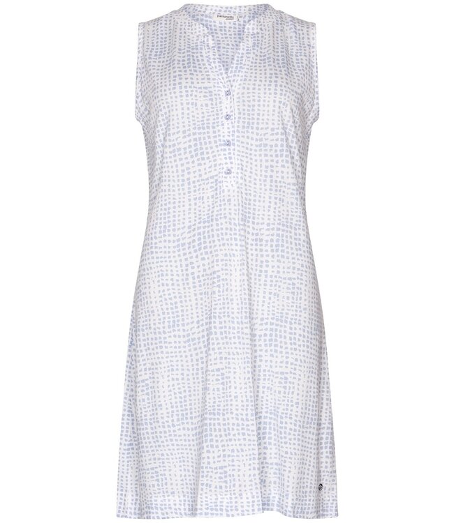 sleeveless cotton modal nightdress with buttons 'soft squares'