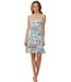 woven viscose spaghetti beachdress'tropical paradise'