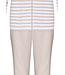 cotton terry lounge-homesuit with zip 'horizontal stripes'