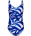 'v' neck swimming costume 'paradise blue'