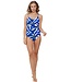 badpak met v-hals 'paradise blue'