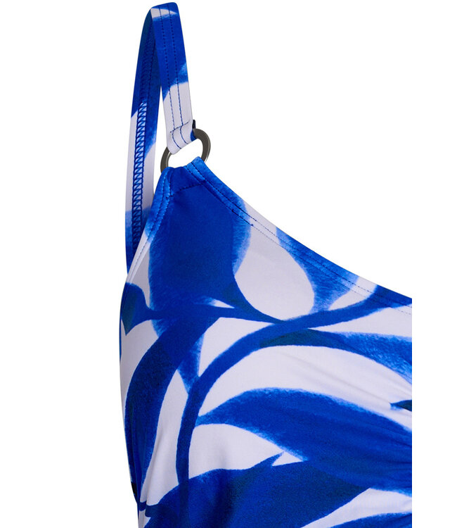 'v' neck swimming costume 'paradise blue'