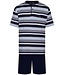 men's cotton shorty set with buttons 'horizontal stripes'