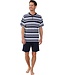 men's cotton shorty set with buttons 'horizontal stripes'