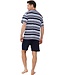 men's cotton shorty set with buttons 'horizontal stripes'