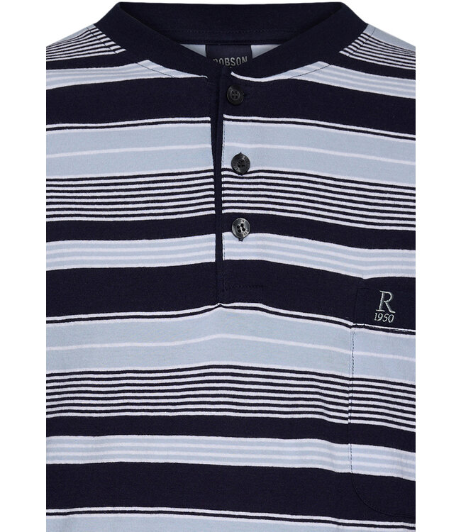 men's cotton shorty set with buttons 'horizontal stripes'