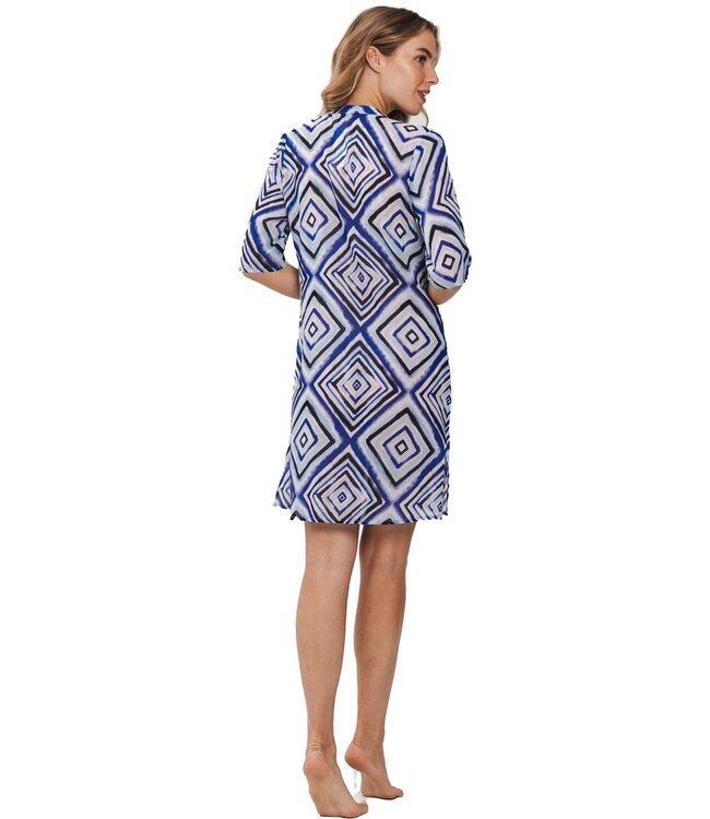 lightweight, cotton woven beach tunic 'diamond graphic'