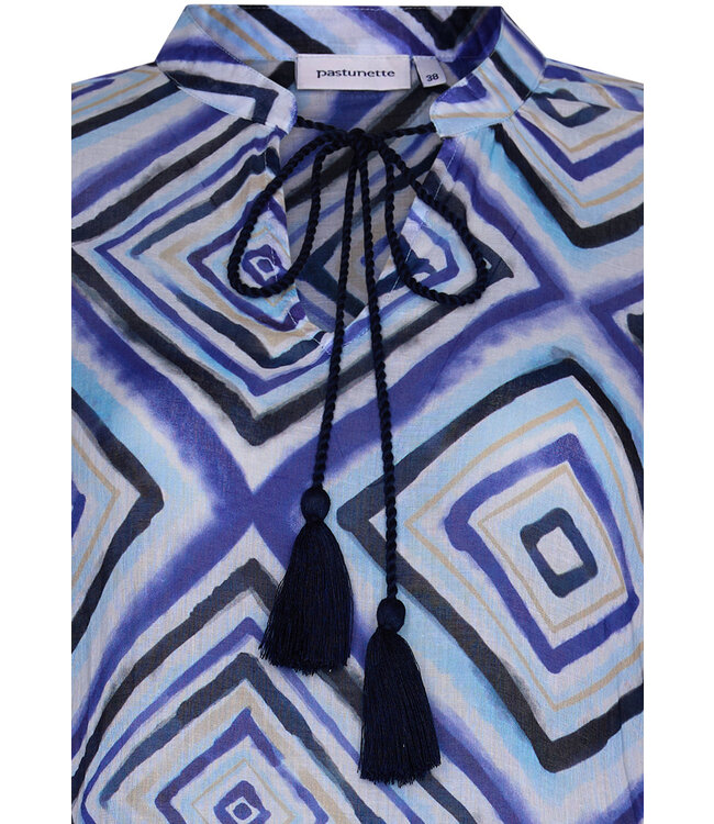 lightweight, cotton woven beach tunic 'diamond graphic'