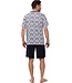 men's 'v' neck shorty set 'graphic squares'