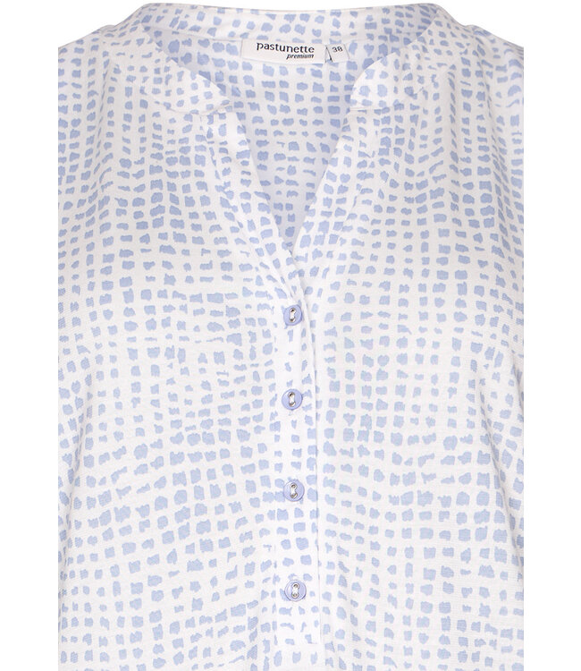 sleeveless cotton modal nightdress with buttons 'soft squares'