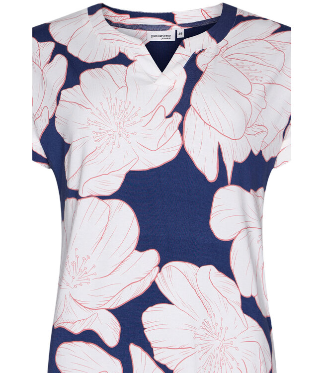 luxe damespyjama met korte mouwen 'floral bloom'