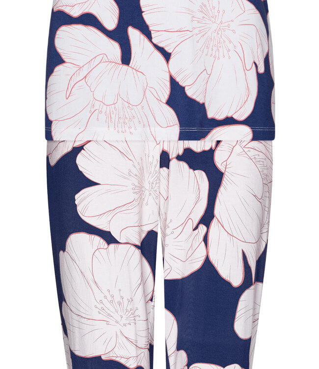 ladies short sleeve luxury pyjama 'floral bloom'