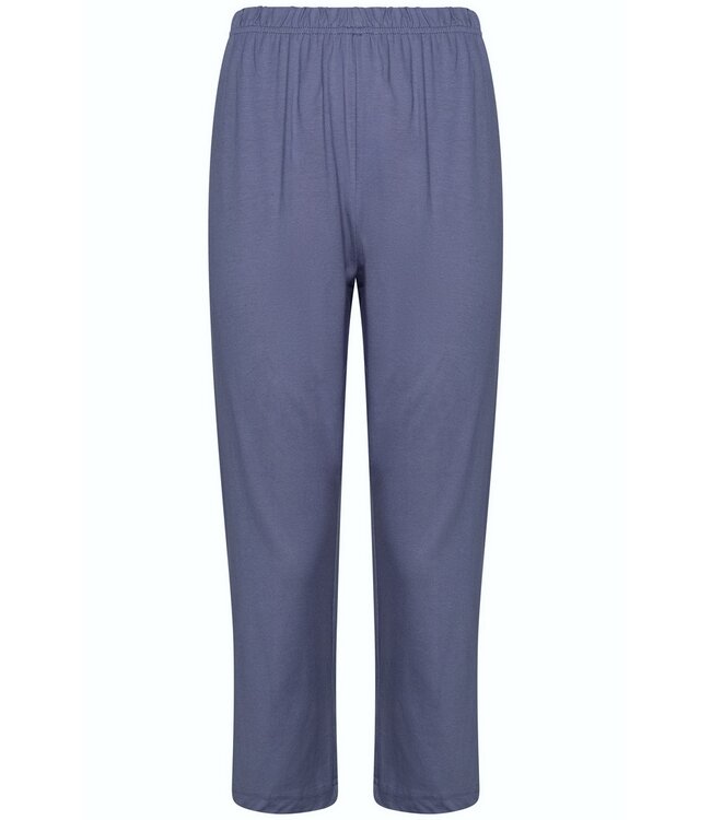 katoenen dames pyjama met korte mouwen 'flowery stripes'