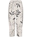 ladies luxury short sleeve 3/4 pyjama with buttons 'dotted leafs'
