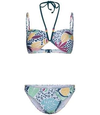 Rebelle multiway halter bikini met soft cups 'tropical paradise'