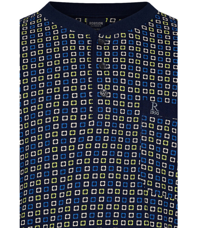 men's cotton shorty set with buttons 'funky cubes'