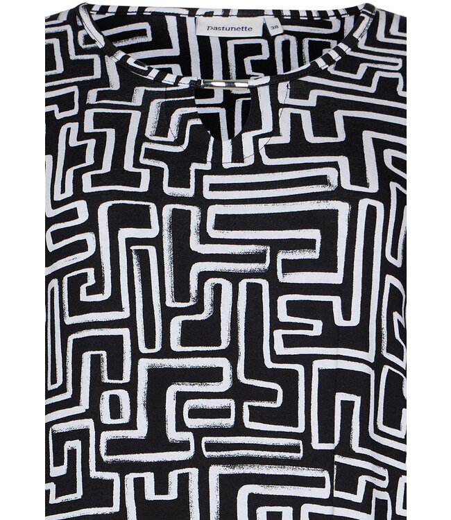 strandjurk met korte mouwen 'monochrome beach'