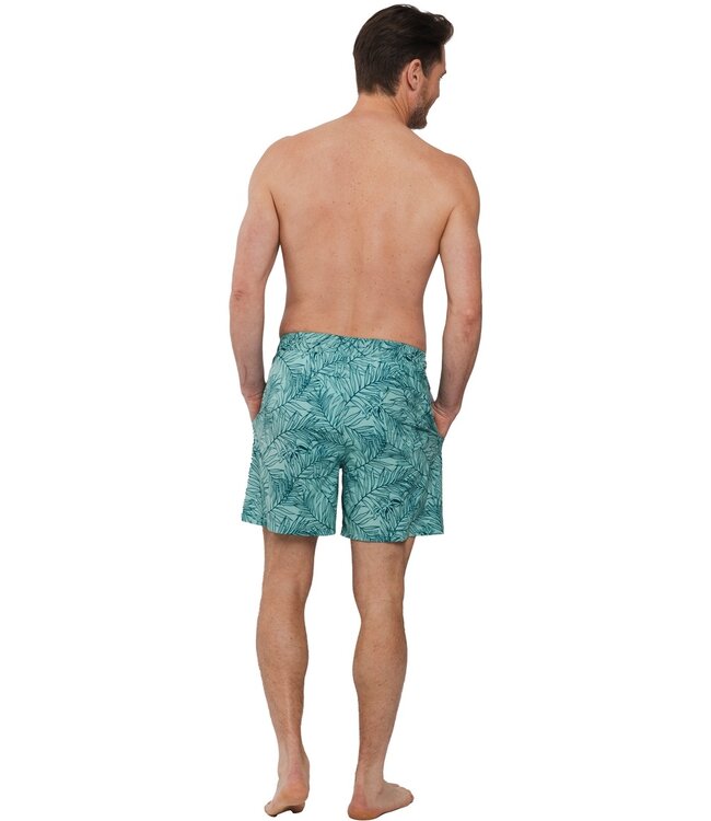 green swim shorts with elasticated tie-waist 'palm holiday'