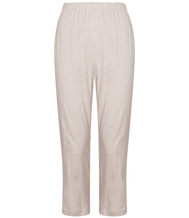 ladies cotton pyjama set with buttons 'stripey beige'