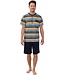 men's cotton shorty set with buttons 'summer stripes'