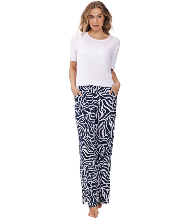 witte strandtop met korte mouwen