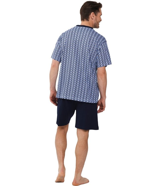 men's cotton shorty set with buttons 'mixed up'