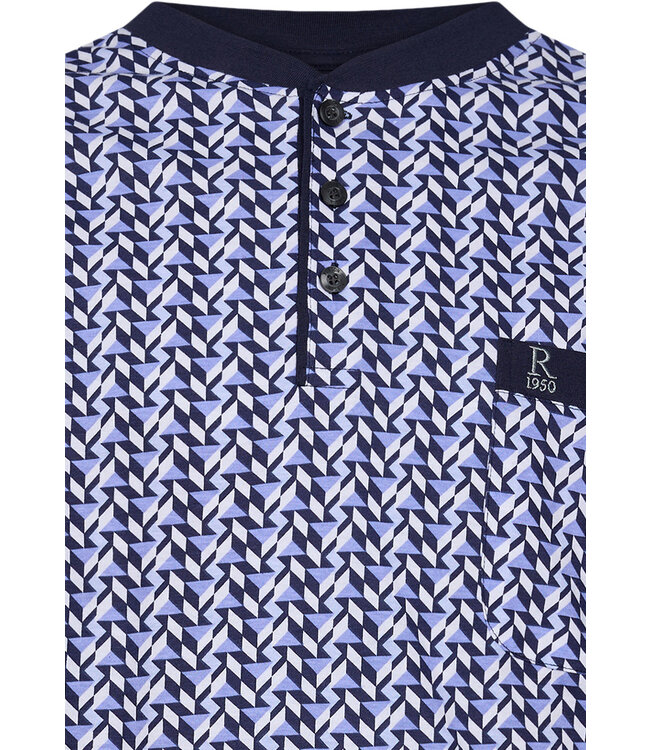 men's cotton shorty set with buttons 'mixed up'